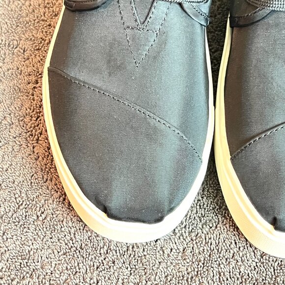 Toms Womens Size 9 Black Twill High Top Lug Sole‎ Platform Sneakers Shoes - Picture 3 of 14